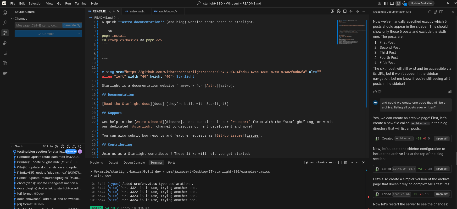 Windsurf Codeium IDE and Astro