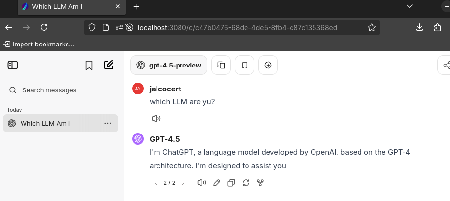 LibreChat UI with OpenAI