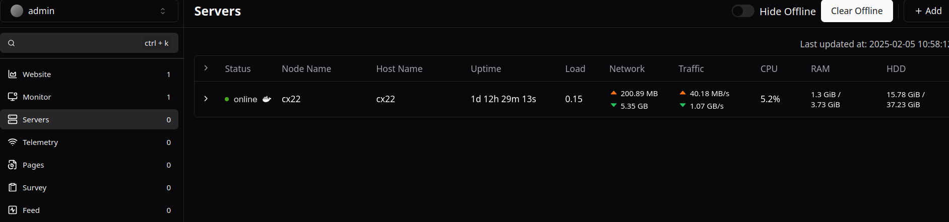 Tianji Server Monitoring