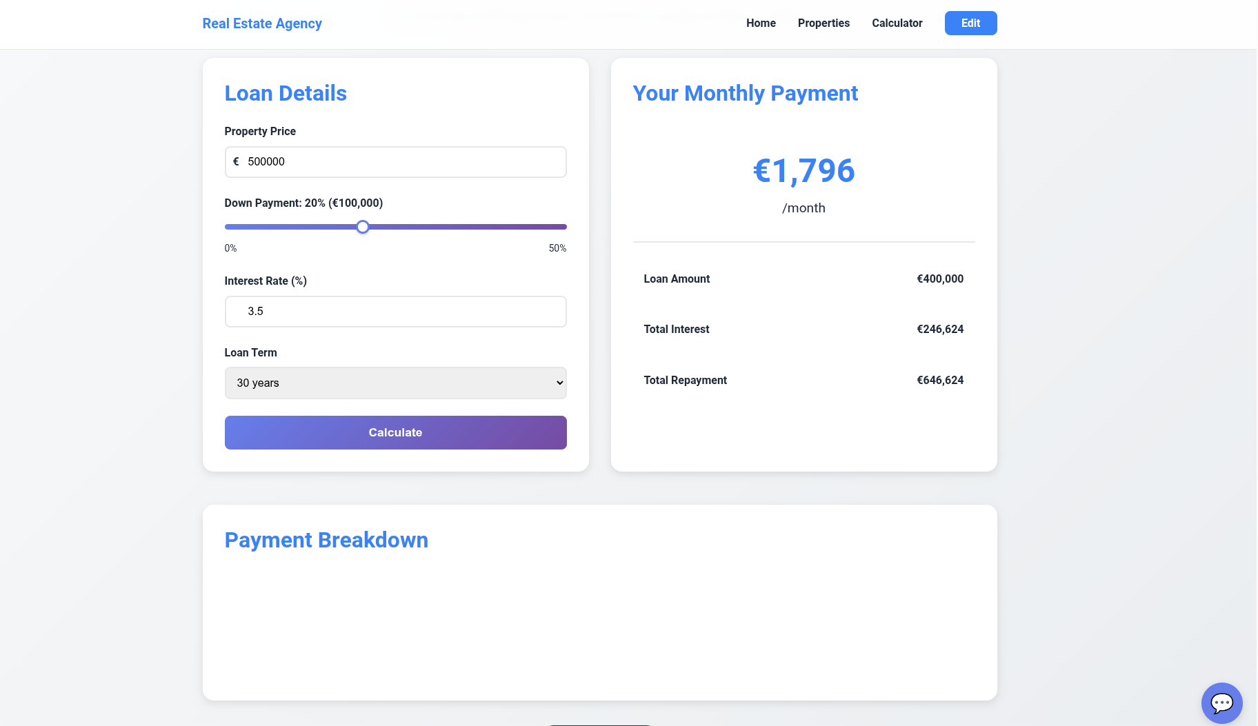 real estate calculator vibe coded