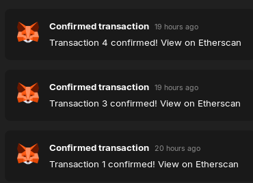 Metamask Transactions Notifcations via ZorinOS