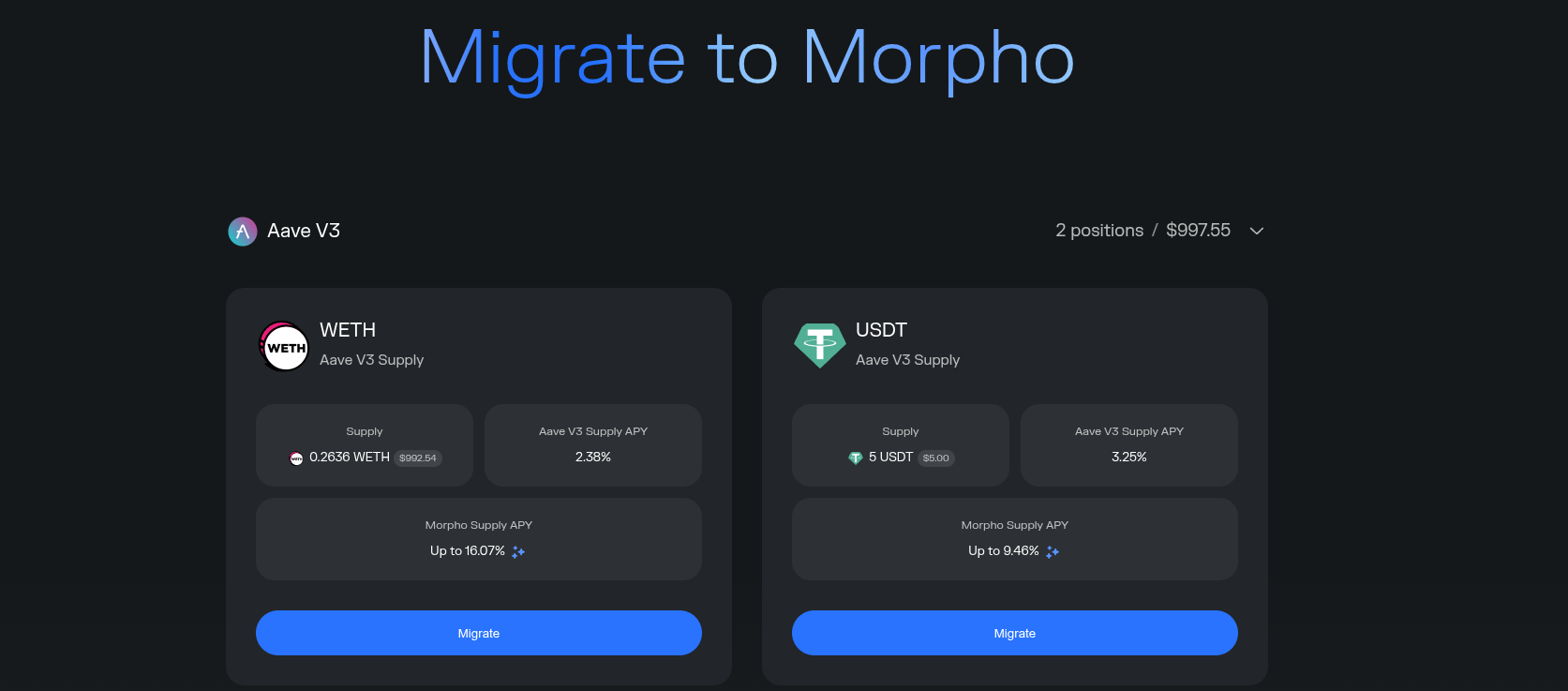 Morpho Defi UI
