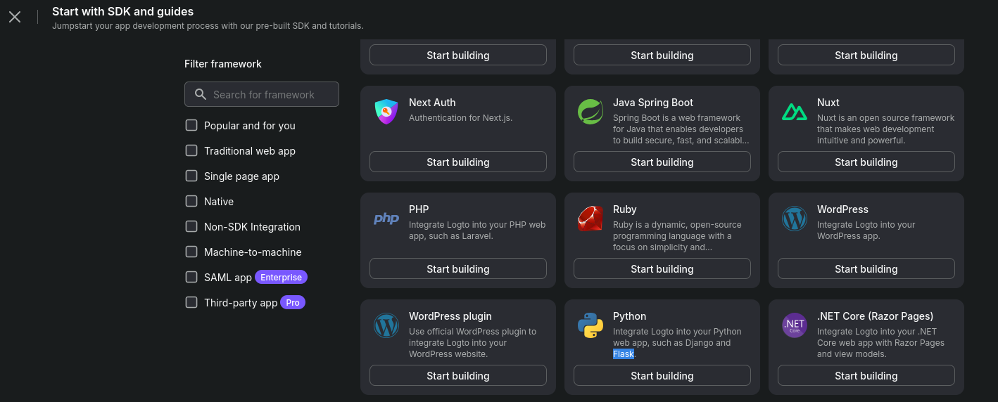 LogTo Creating an App
