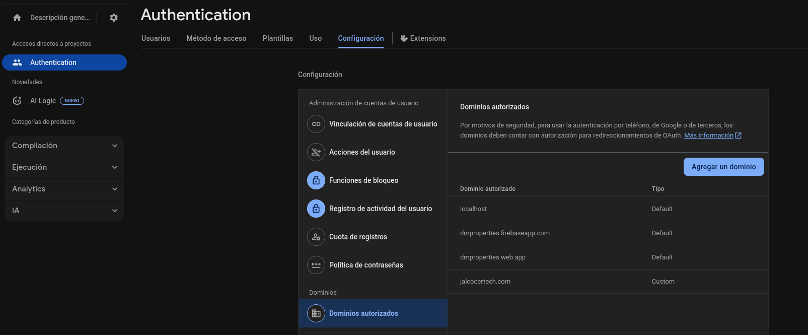 Firebase custom domains