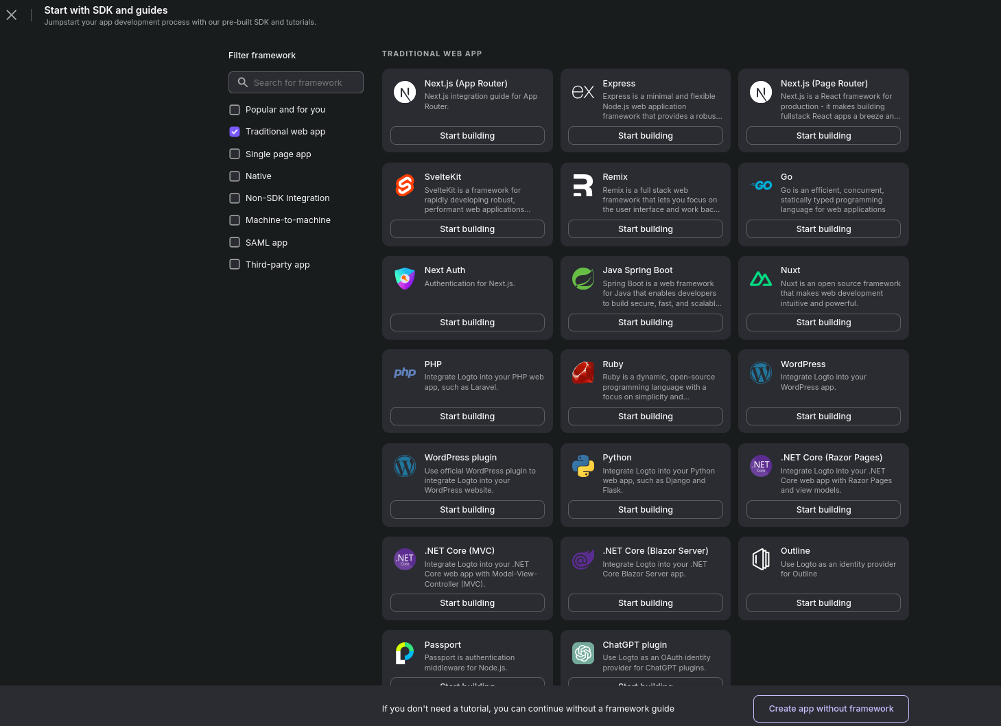 Logto UI Setup