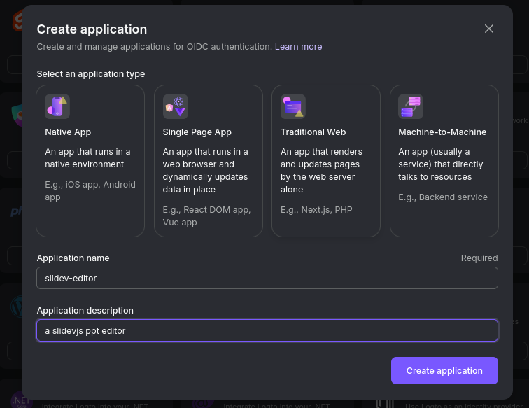 LogTo Creating Authentication for Web App