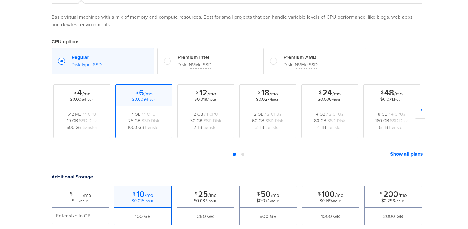 Digital Ocean VPS and Extra Space