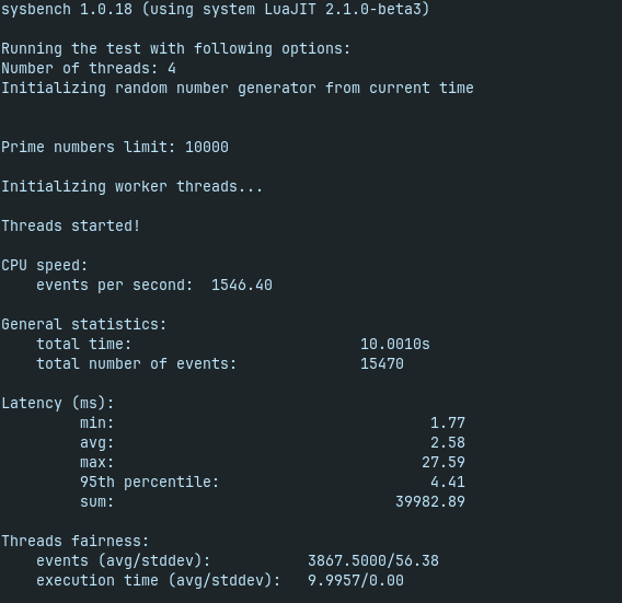 Sysbench UI
