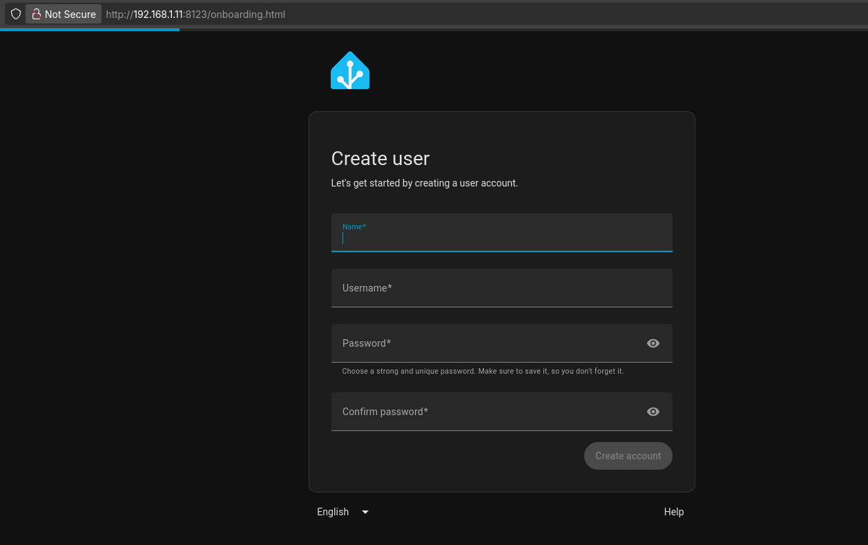 HA Create user and pwd