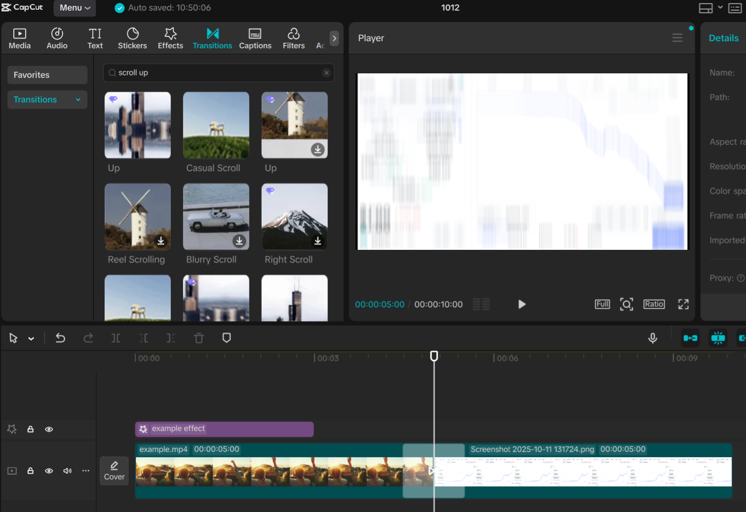 Capcut Desktop Transition Example