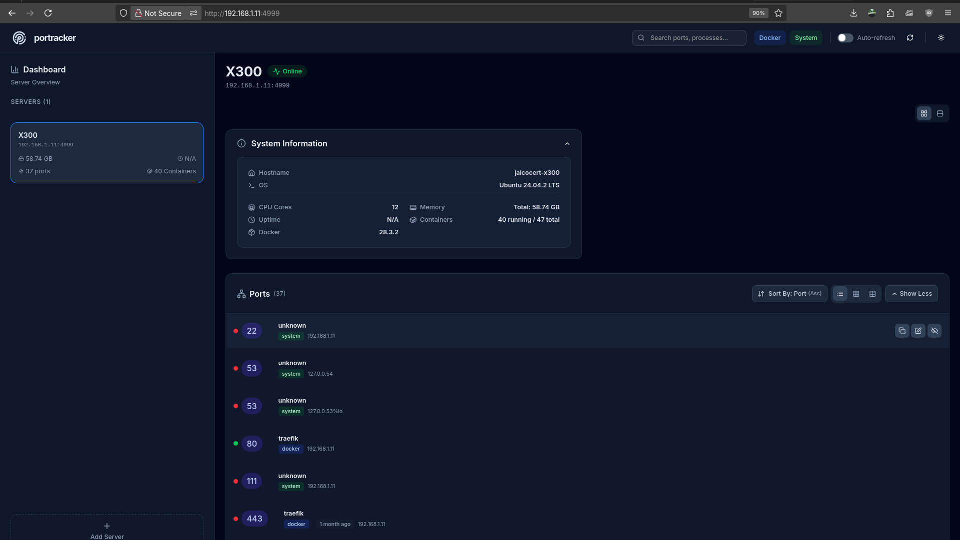 PortTracker UI