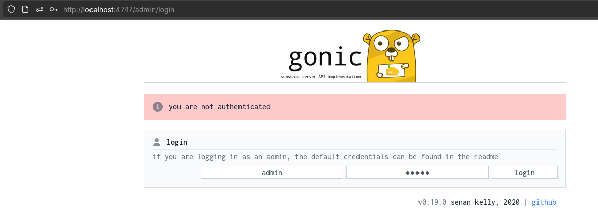 Gonic music server