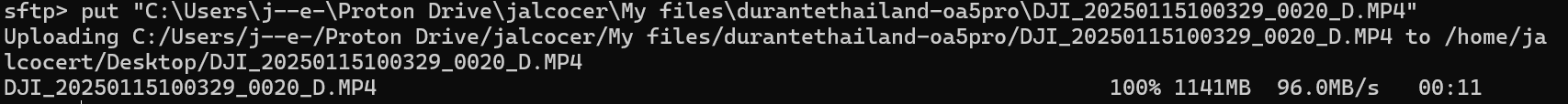 SFTP Transfer Speed