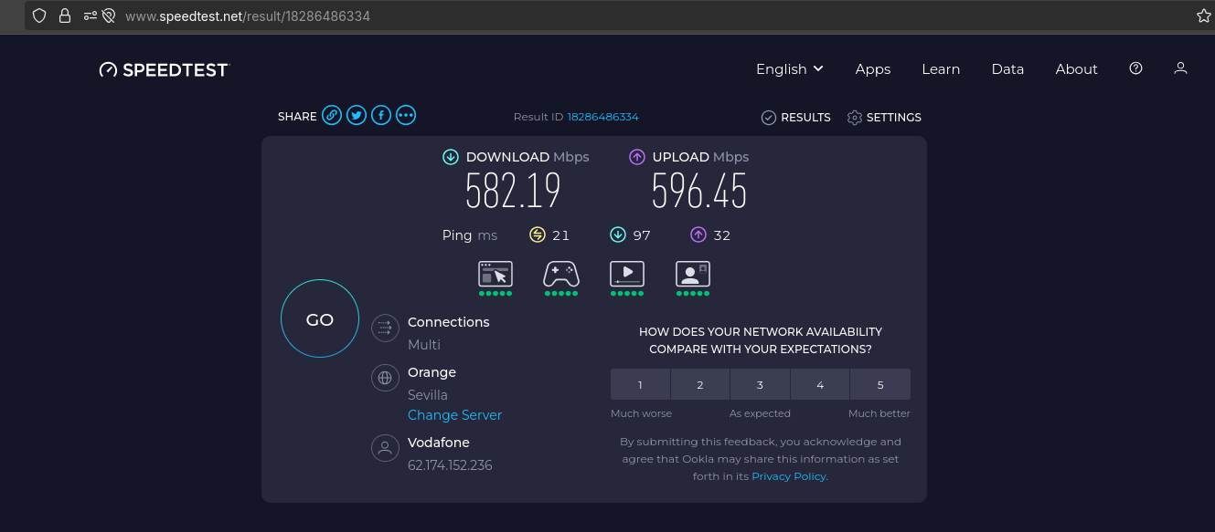 Just in case you dont want to use the regular hosted speedtest