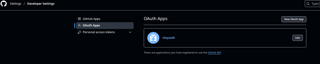 Github OAUTH App Created