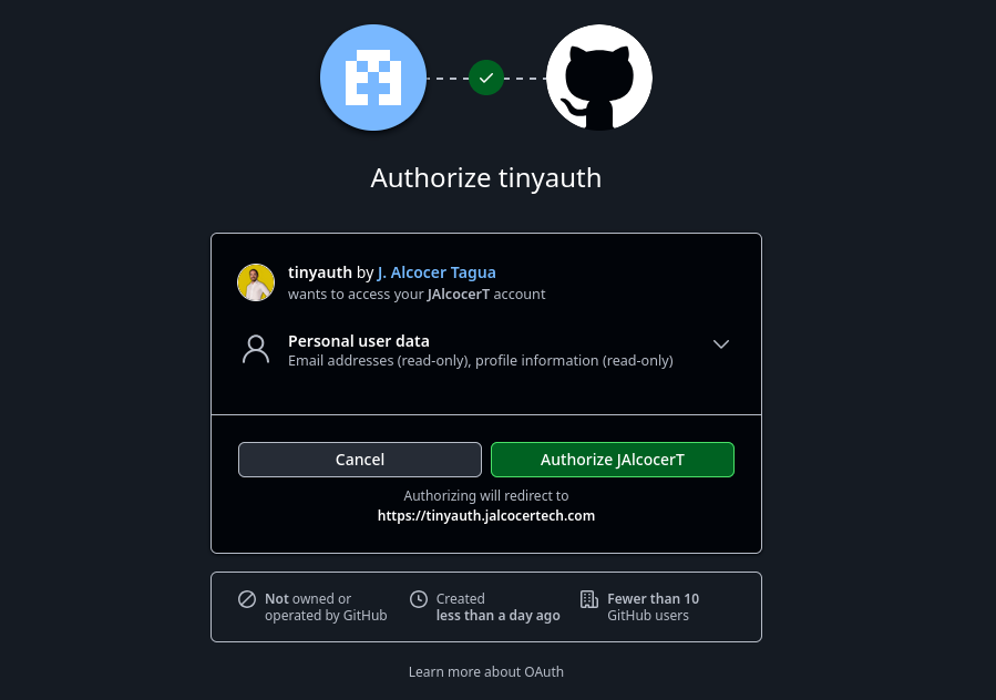 Authorizing TinyAuth