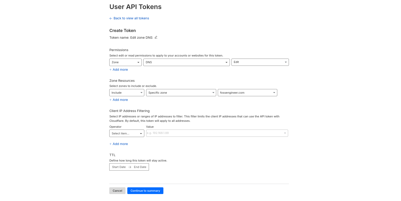 Cloudfalre API Tokens for Traefik v3