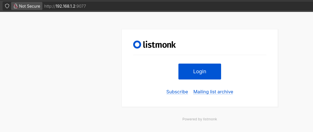 ListMonk UI