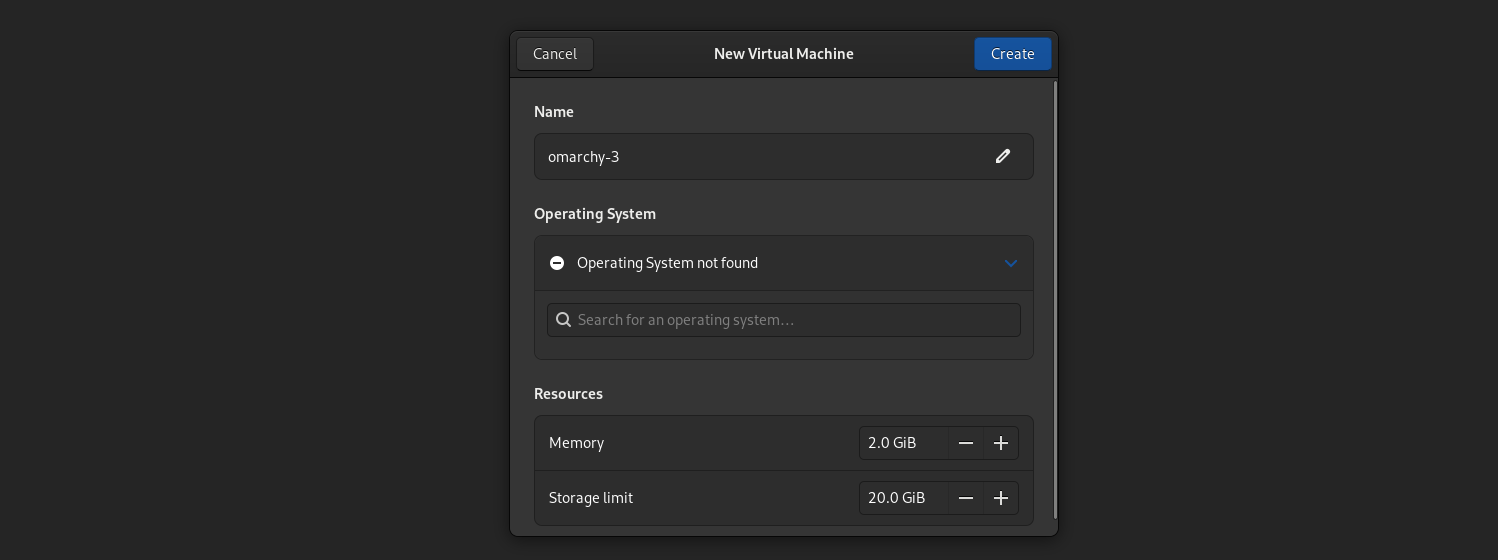 GNOME Boxes to spin VMs