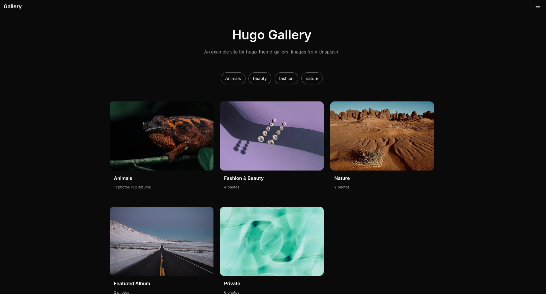 HUGO Theme Gallery