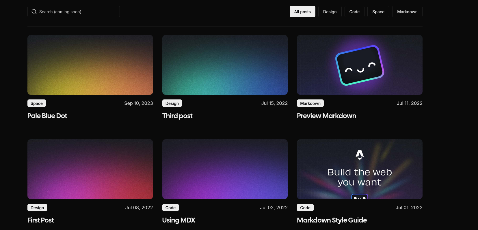 Astro App Directory - Post vs Properties