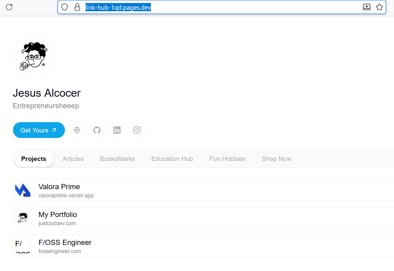 LinkHub Astro Theme UI